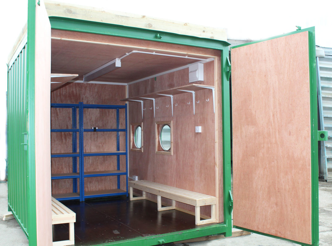 inside classroom container conversion